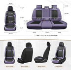 Coverado Car Seat Covers Front Seats, Seat Covers for Cars, Car Seat Protector, 2-Pack Car Seat Cushion Nappa Leather, Waterp