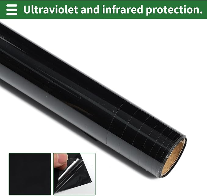 Motoforti Nano Ceramic Car Window Tint Film VLT 16% IRR 9% UVR 94% Black 14.76 ft x 35.43 Inch Privacy Film 2mil PET 1 Pc