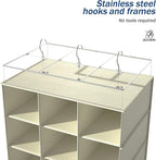 Libeder Hanging Closet Organizers 30 Section Shoe Shelves, Shoe Storage Hanging Shoe Holder, Breathable No-wover Fabric for S