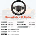 West Llama Customized Auto Car Steering Wheel Cover for Dodge 1989-2011 RAM 1500 2500 3500, Charger, Durango, Challenger (Dia