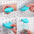 Unittype 20 Set Pegboard Organizer Accessories Peg Boards Jars with Lids Plastic Pegboards Bins Storage Containers Clear Peg 