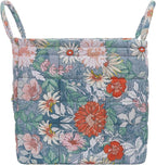 Boho Fabric Storage Basket, Large Capacity Laundry Basket, 12.2'' x 10.23'' x 10.23'' Collapsible Laundry Hamper with Easy Ca