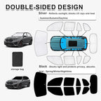 KMF 10pcs Thicken Sun Shades Custom Fit for BMW X5 Accessories 2019-2025 2026, Full Car Window Covers Sunshade for Windshield Side Rear, UV Block Protecting Privacy for Car Camping Blackout Outdoor