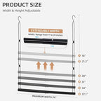 STORAGE MANIAC Hanging Closet Rod, Adjustable Width and Height Closet Hanging Organizer, Space-Saving Clothes Hanging Bar, Cl