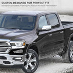 Spec-D Tuning Chrome Power Fold Heated + Puddle + Blind Spot Monitor Left Driver Side Mirror Compatible with 2019-2024 Ram 1500, Left + Right Pair