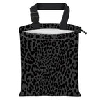 Car Trash Bag Large Hanging Can for Back of Seat, Cute Waterproof Car Garbage Bag for Vehicle, Travelling, Outdoor Luxury Black Leopard