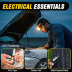 Nilight Car Emergency Kit with Jumper Cable Air Compressor Tire Repair Essential Tools First Aid Alligator Connector Electric