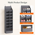 Lifewit 8 Tier Over the Door Shoe Organizer with 15 Large Deep Pockets, Fabric Hanging Shoes Shelf for Closet, Dorm Storage, 