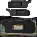 KBH Sun Visor Cover for Ford Mustang 1994-2004, Vinyl Leather Trim, Car Sunvisor Protector Covering, Left and Right Side, Anti-Scratch, Black (Leather Covers Only)
