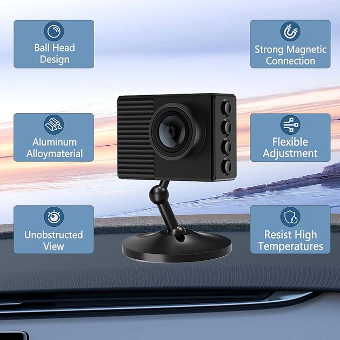 for Garmin Dash Cam Mount,Aluminum Magnetic Instrument Panel Bracket,Compatible with Garmin Mini/Mini 2/Mini