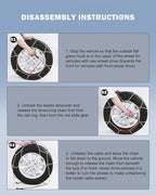 SCITOO KN120 Snow Chains for Car Pickup Trucks SUV,Universal Emergency Tire Traction Chain,Anti-Skid Thickening Tire Chains W