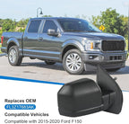 JDMSPEED Right Passenger Side View Mirror Compatible with 2015-2020 Ford F150 with Blind Spot Glass Power Black Without Turn 