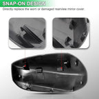 Silver Driver Side Mirror Cover Rear View Mirror Cap Compatible with 8th Gen Accord Sedan 2008 2009 2010 2011 2012