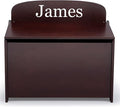 Delta Children Personalized MySize Deluxe Toy Box, Dark Chocolate