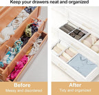 Fordonral 16 Pack Drawer Organizer Clothes, Foldable Fabric Dresser Organizer Closet Organizers and Storage Box for Underwear