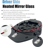 Right Passenger Side Replacement Mirror Glass compatible with 2009-2014 Cadillac Escalade,GMC,2009-2014 Chevrolet Suburban,2009-2014 GMC Yukon, Blind Spot Detection, w/o Auto Dimming