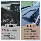 Muslogy for 2026 2025 2024 Pilot Dash Storage Tray Insert Behind Screen Center Console Organizer Interior Accessories Compatible with Honda Pilot 2023-2026 Sport EX-L TrailSport Touring Elite(Black)
