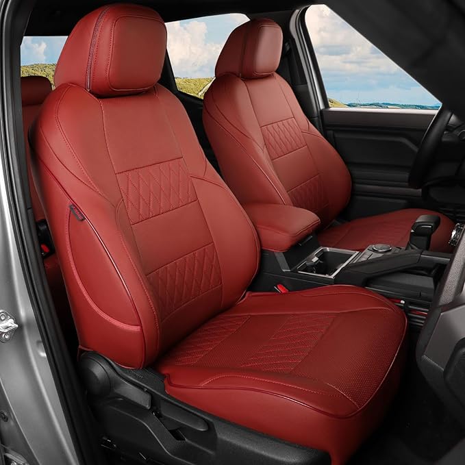 EKR Tacoma Seat Covers for Toyota Tacoma (Only for Hybrid) 2024 2025 2026 Double cab TRD Sport,TRD Off-Road,Limited,Trailhunt