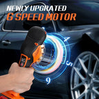 Protmex Cordless Car Buffer Polisher w/ 2x2000mAh 21V Batteries, 6 Inch Car Buffer Waxer Kit, Car Polishing Machine w/Extra 18 PCS Attachments & 6 Variable Speed