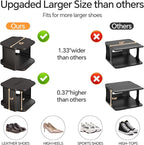 Kitstorack Stackable 16-Tier Shoe Rack for Closet & Entrance - Tall, Narrow, Vertical Shoe Stand - Plastic, Free Standing - I