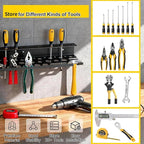 Metal Screwdriver Organizer, 15.75inch Utility Wall Mount Tool Organizer for Screwdrivers Pliers Holder with 35 Holes, Hand T