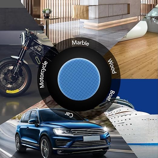 Blue T60 Moderate-Cut Foam Polishing Pads, 3Pcs 5.5 Inch Buffing Polishing Pads for 125mm Backing Plate Compound Buffing Sponge for Car Buffer Polisher Compounding, Polishing and Waxing -FPTSS5B-3