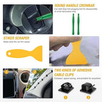 GOOACC 200Pcs Trim Removal Tool, Auto Push Pin Bumper Retainer Clip Set Fastener Terminal Remover Tool Adhesive Cable Clips R