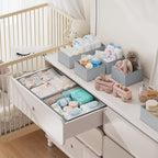 DIMJ Drawer Organizer Clothes Storage- 18 Pack Baby Dresser Organizer for Nursery, Foldable Closet Drawer Organizer Bins for 