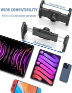Headrest Tablet Holder for Tesla Model 3/Y/S/X [Up to 15.6"][Large Clamp] Road Trip Essentials, Backseat iPad Mount for Thick Cases, Fits 5.5-15.6" iPad Pro/Air/Mini, Galaxy Tab, Fire Tablets