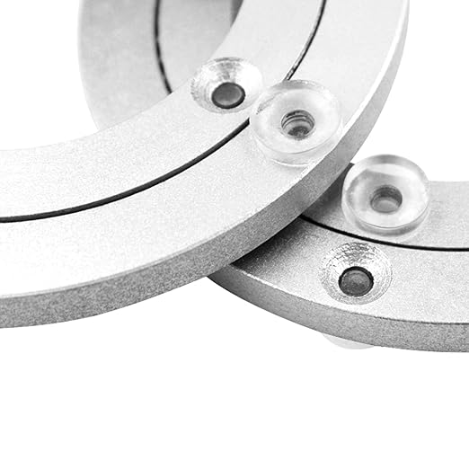 Aluminium Alloy Turntable Bearing, Heavy Duty Swivel Turntable Lazy Susan Rotating Bearing Turntable Round Dining Table Smoot