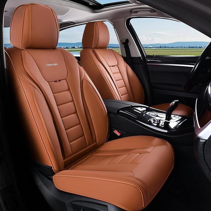 Coverado Car Seat Covers, Front Covers for Cars, Car Seat Cover Front Seats, Automotive Seat Cover, Waterproof, Leather Car S