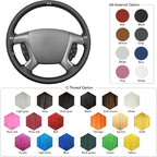 MEWANT Steering Wheel Cover Compatible with Chevy Silverado 1500/Chevy Silverado 2500 3500/ Tahoe/Suburban 1500/ Avalanche 1500/Traverse/Express