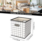 Yunkeeeper storage bins Cubes, Fabric Cube Organizer with Handle, Foldable Cube Bins for Cloth or Accessary Storage, 11x11x11