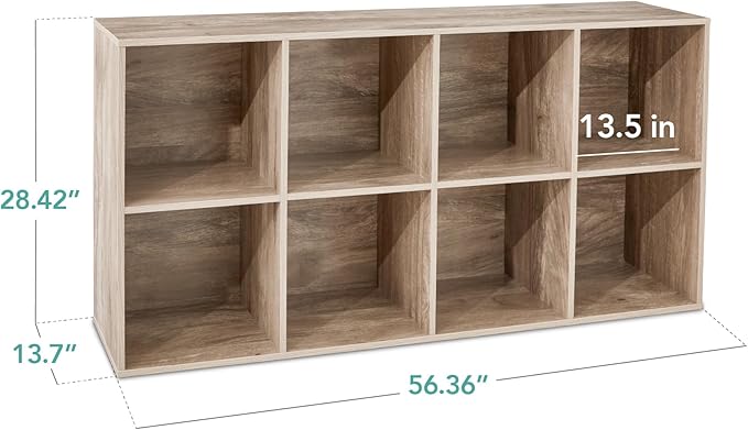 Best Choice Products 8-Cube Storage Organizer, 13.5in Shelf Opening, Bookcase, Display Shelf, Customizable w/ 2 Removable Bac