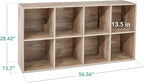 Best Choice Products 8-Cube Storage Organizer, 13.5in Shelf Opening, Bookcase, Display Shelf, Customizable w/ 2 Removable Bac