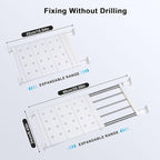 Metal Storage Rack Adjustable Organizer, Expandable Closet Tension Shelf, Organizer Shelf for Lockers