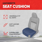 Motor Trend Seat Covers for Cars Trucks SUV, Faux Leather 2-Pack Blue Padded Car Seat Covers with Storage Pockets, Premium In
