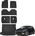 Auxko All Weather Floor Mats Cargo Mat with Backrest Mat for 2025 2026 Hyundai Ioniq 5 N TPE Liners Accessories Guard Odorless Anti-Slip Floor Liners & Trunk Liner & Back Seat Protectors