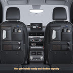 Backseat Car Organizer,5 Storage Pocketscar Seat Organizer,Car Storage Organizer with Foldable Food Tray,Car Seat Back Protectors Kick Mats Travel Accessories