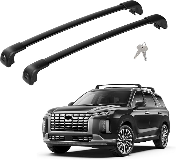 300LBS Lockable Roof Rack Cross Bars Compatible with 2019-2025 Hyundai Palisade SE SEL XRT Limited Calligraphy, Aluminum Crossbars Cargo Racks Rooftop Luggage Kayak Camping Gear Carrier