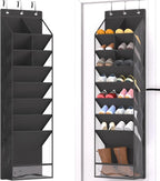 VERONLY Over the Door Shoe Organizer, Hanging Shoe Rack for Closet with 16-20 Pairs Capacity, Foldable Storage for Shoes, Boo