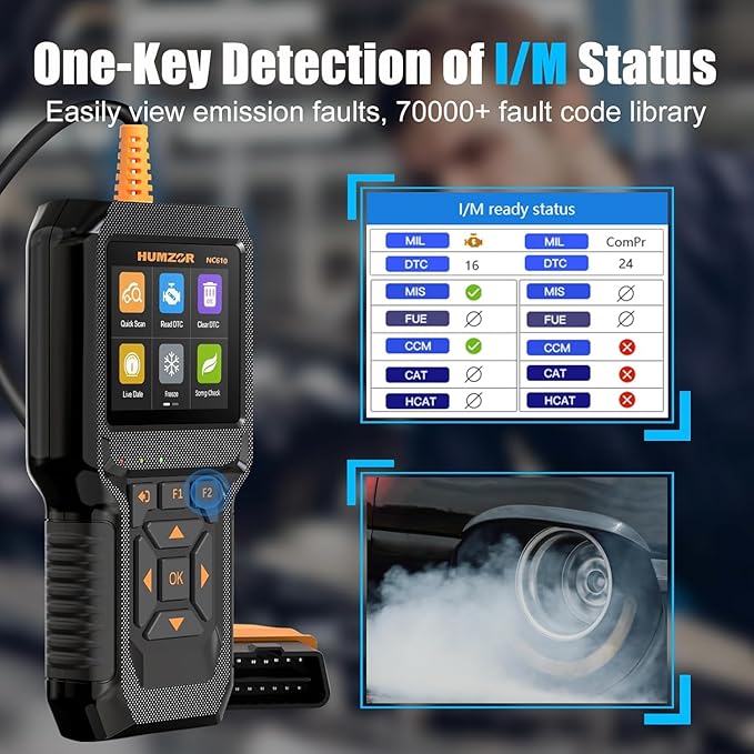 Heavy Duty Truck Scanner, NC610 Diesel Diagnostic Scan Tool for Cummins, Detroit, Freightliner, International, Paccar, 2 in 1