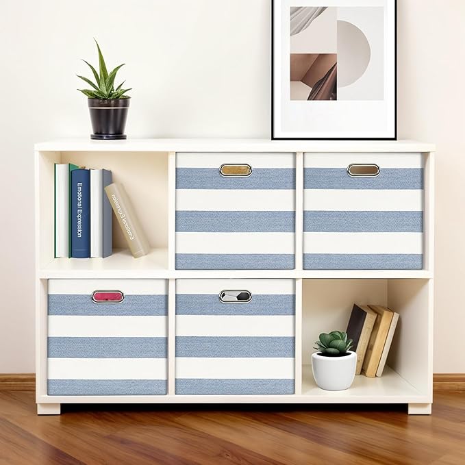 Foldable Cube Storage Bin Organizing Baskets Cubby Boxes Fabric Storage Cubes Organizer Bins with Handles for Organization Sh