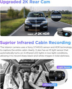 VIOFO A229 Pro 3 Channel 4K HDR Dash Cam, Dual STARVIS 2 Sensors IMX678 & IMX675, 4K+2K+1080P Front Inside and Rear Triple Ca