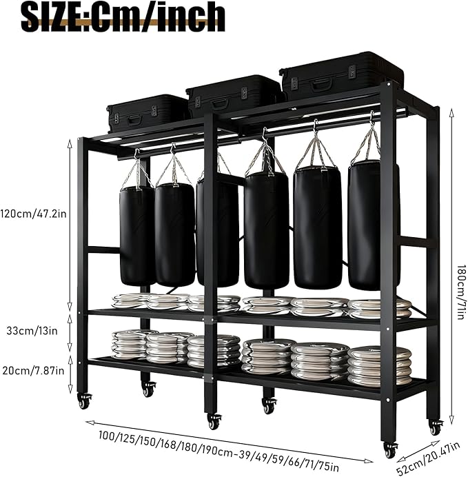 Heavy Duty Portable Wardrobe, Metal Foldable Covered Clothes Rack, 1500LBS, Freestanding Closet System Rolling Garment Rack, 