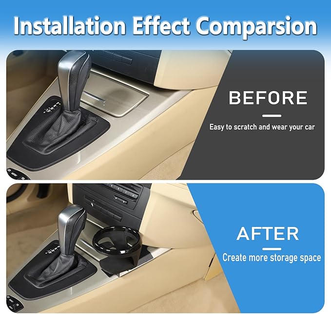 Center Console Water Cup Holder Compatible with BMW 3 Series 2005-2012 E90 E91 E92 E93 325i 320i 318i,Passenger Front Seat Ce