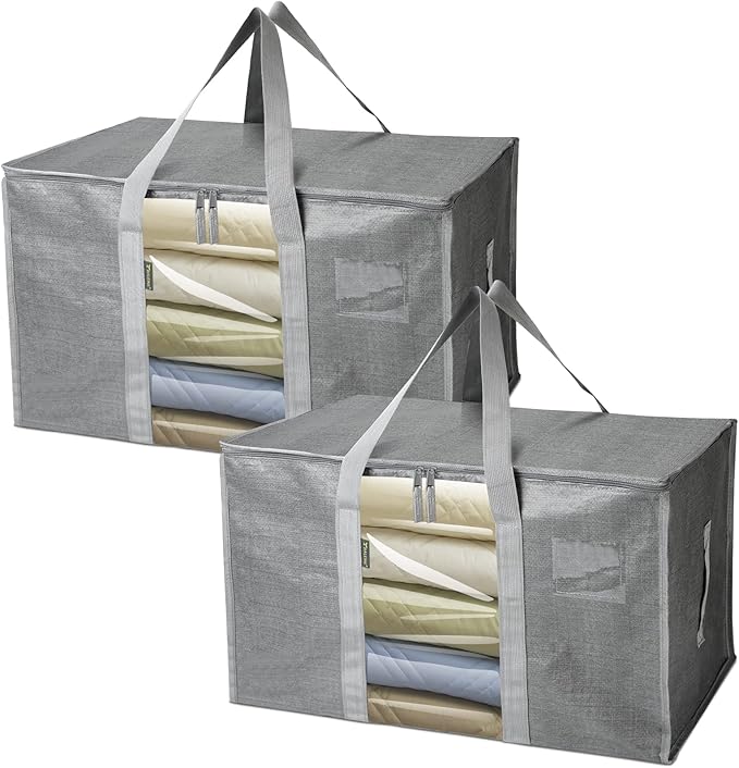 BALEINE 2-Pack Oversized Moving Bags with Reinforced Handles, Heavy-Duty Storage Tote Moving Supplies for Packaging, Camping 