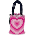 Pink Heart Car Garbage Bag,Romantic Heart Waterproof Small Car Trash Bag Hanging Back of Seat,Drawstring Hanging Car Trash Bag with Adjustable Buckle for Car Accessories