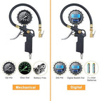 AstroAI Tire Pressure Gauge with Inflator, 100 PSI-ANSI B40.1 Accurate, Large 2.5" Easy Read Glow Dial, Heavy Duty Air Chuck and Compressor Accessories for Truck, with Case