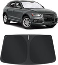 TINGLU Sun Shade for 2009-2017 Audi Q5/2014-2017 Audi SQ5 Accessories Windshield Sun Shade Window Shade UV Rays Protection Sun Visor Cover with Steering Wheel Sunshade Storage Bag